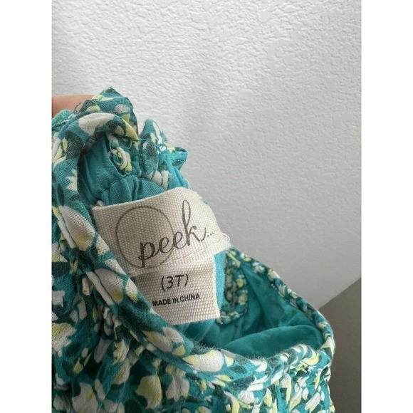 Peek Toddler Girl 3T Floral Dress Lace Trim Tassel - Picture 5 of 6